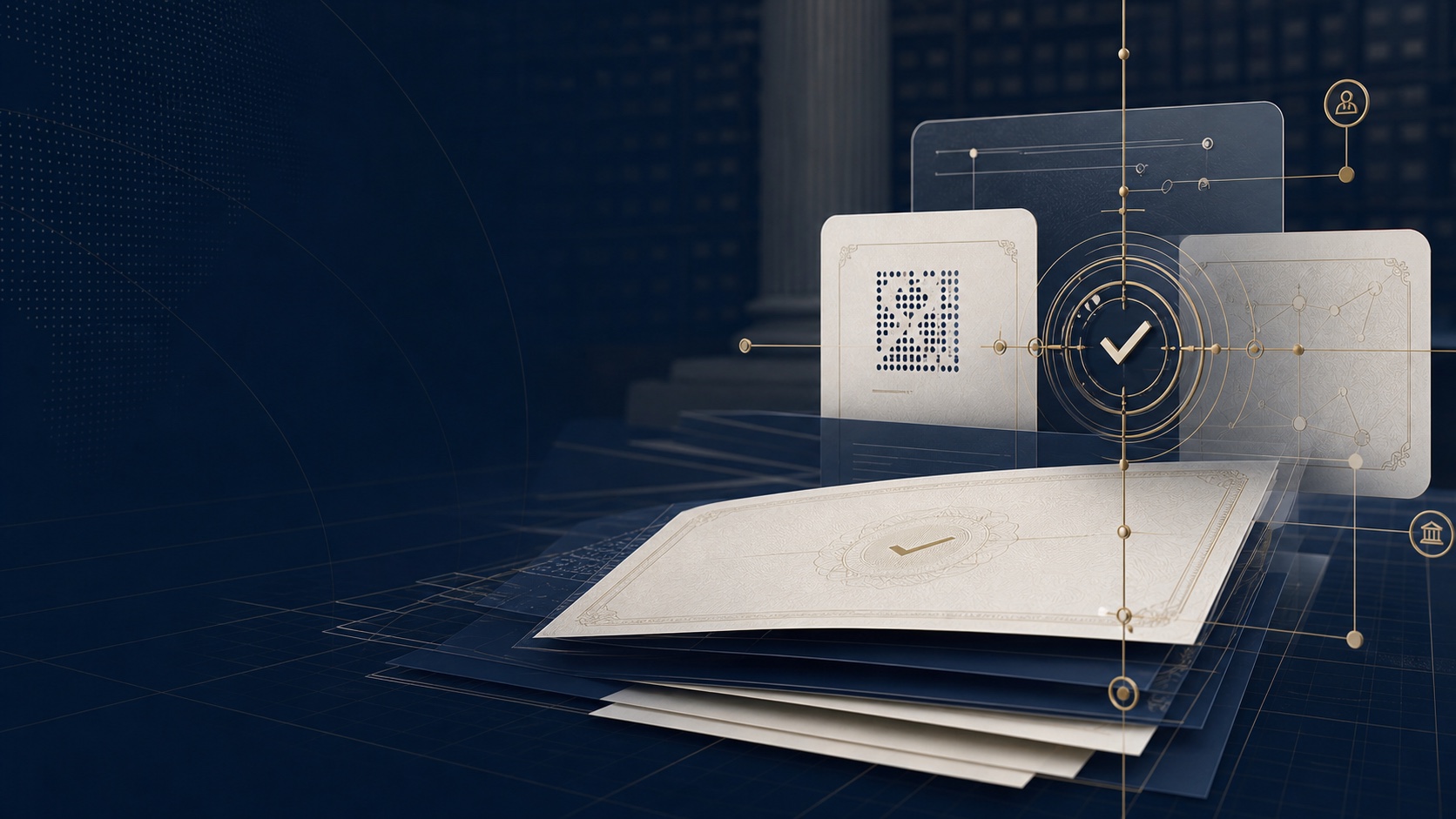 CNOB privacy-preserving certificate verification registry layer